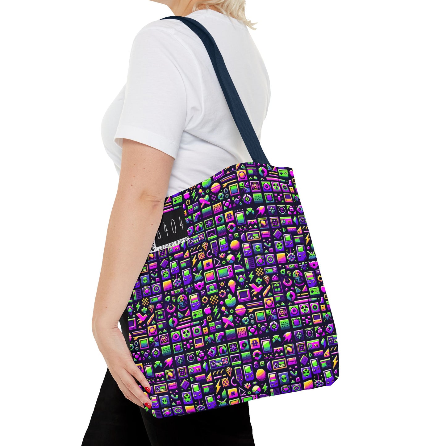 Digital Nostalgia Remix Modern Vintage Fusion Tote Bag - 8404 Design-49