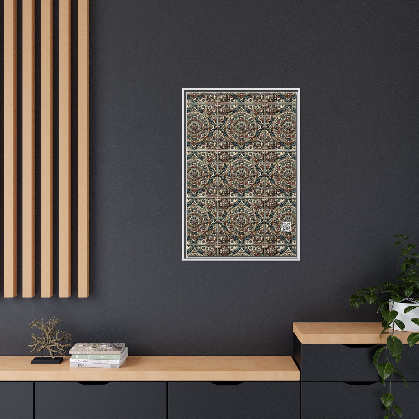Urban Renaissance Historical Fusion With Street Edge Matte Canvas, Framed (multi-Color) - 8404 Design-57 A