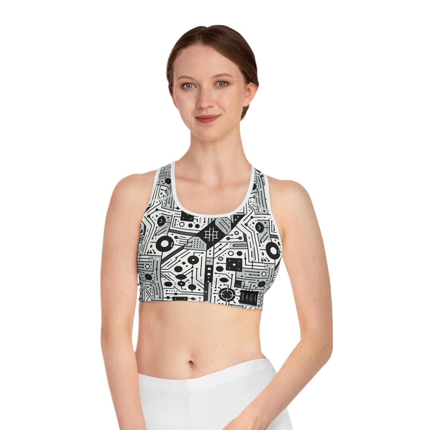 Digital Minimalism Minimalist Tech Sports Bra - 8404 Design-48