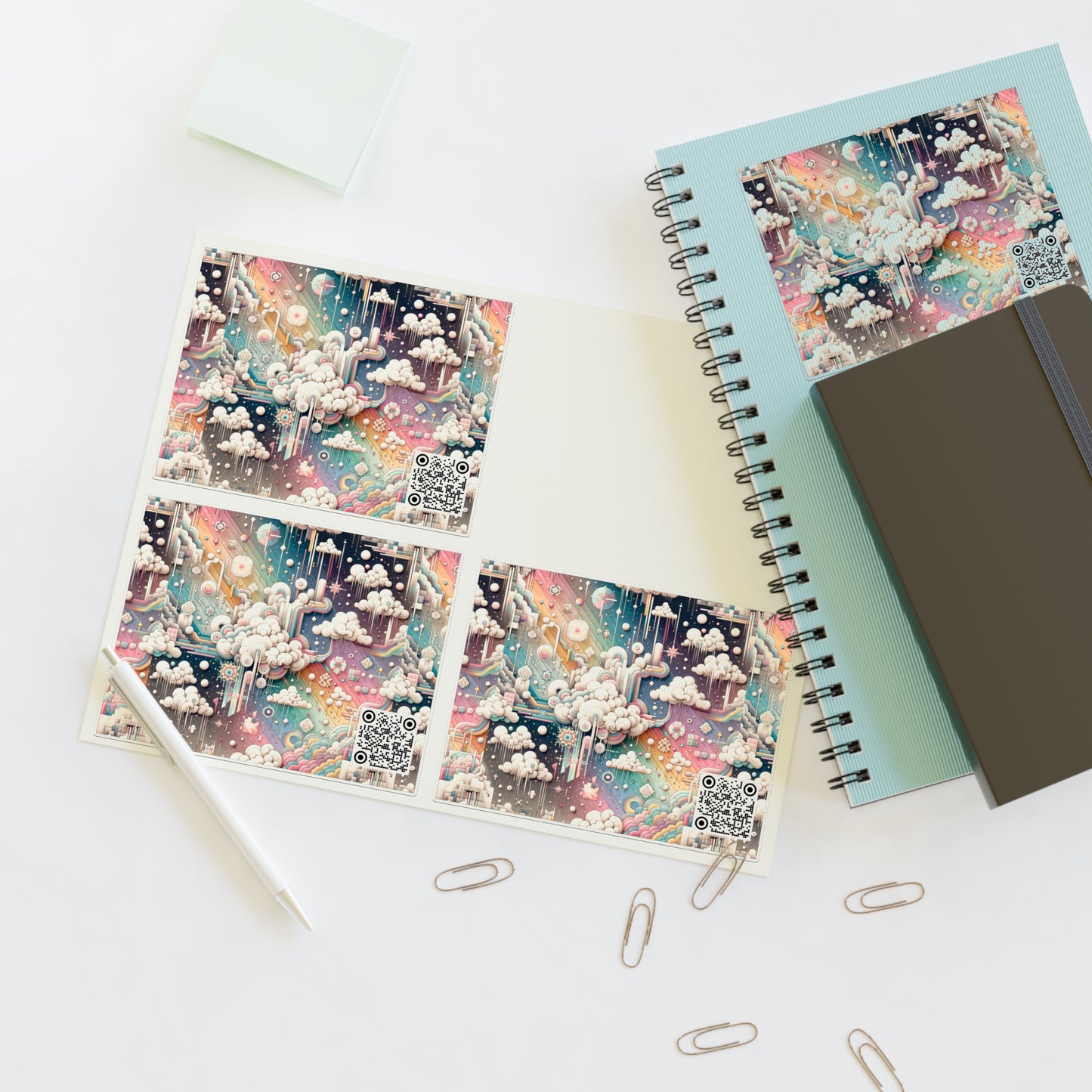 Digital Dreamland Whimsical and Nostalgic Streetwear With a Digital Twist Sticker Sheets - 8404 Design-52