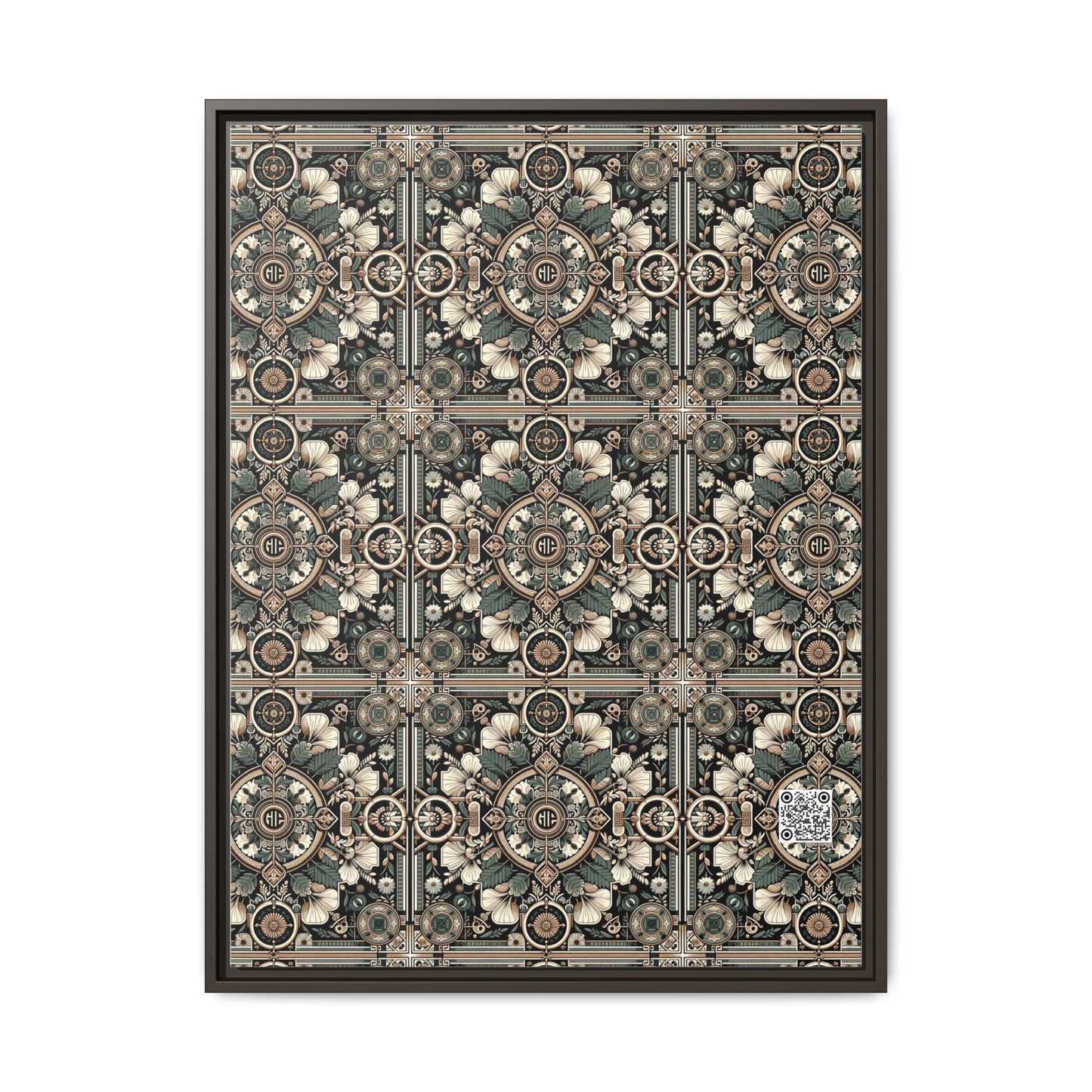 Cyber Garden Party Tech Garden Extravaganza Matte Canvas, Framed (multi-Color) - 8404 Design-66 A