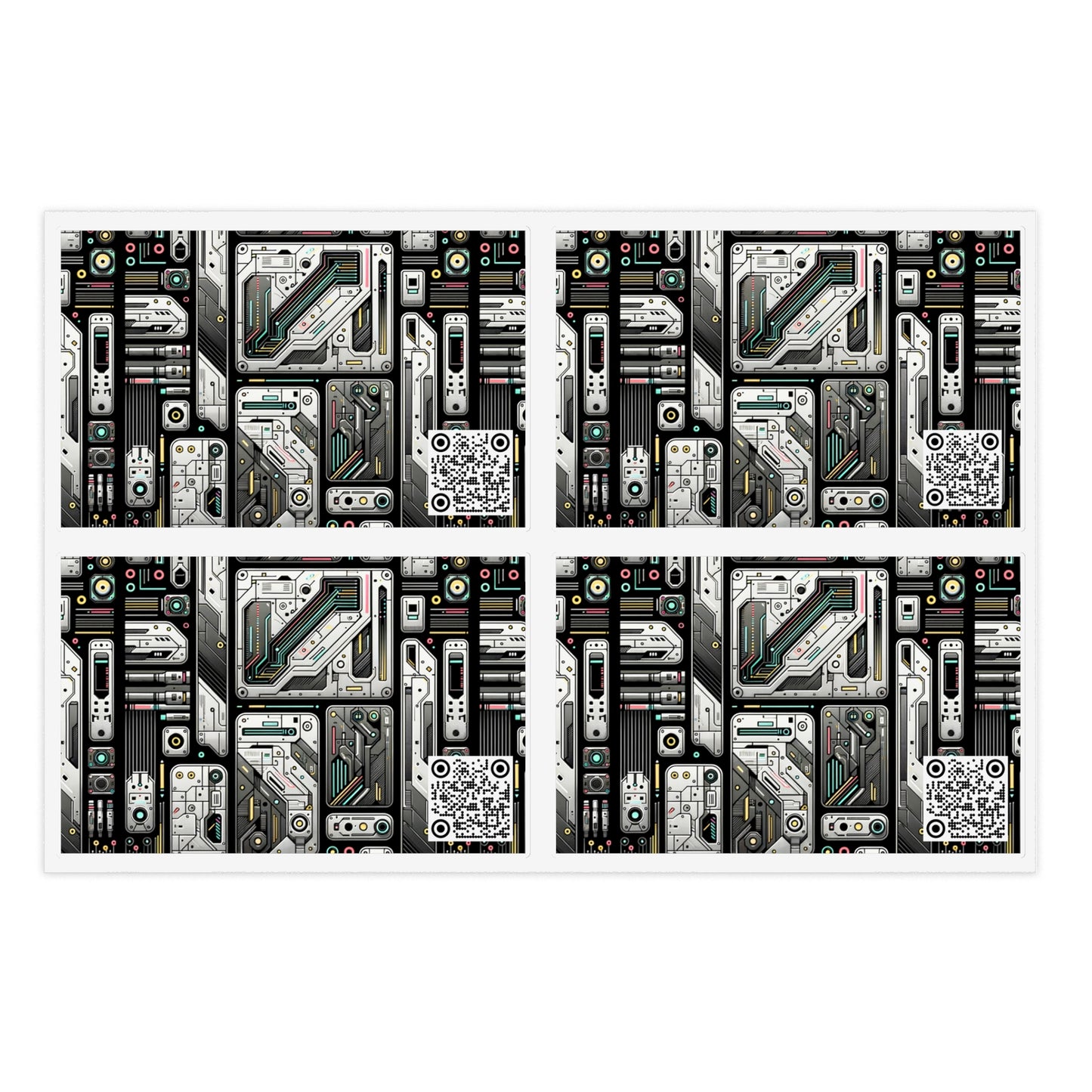 Tech Utility Gear Tech-Forward Minimalism Sticker Sheets - 8404 Design-45