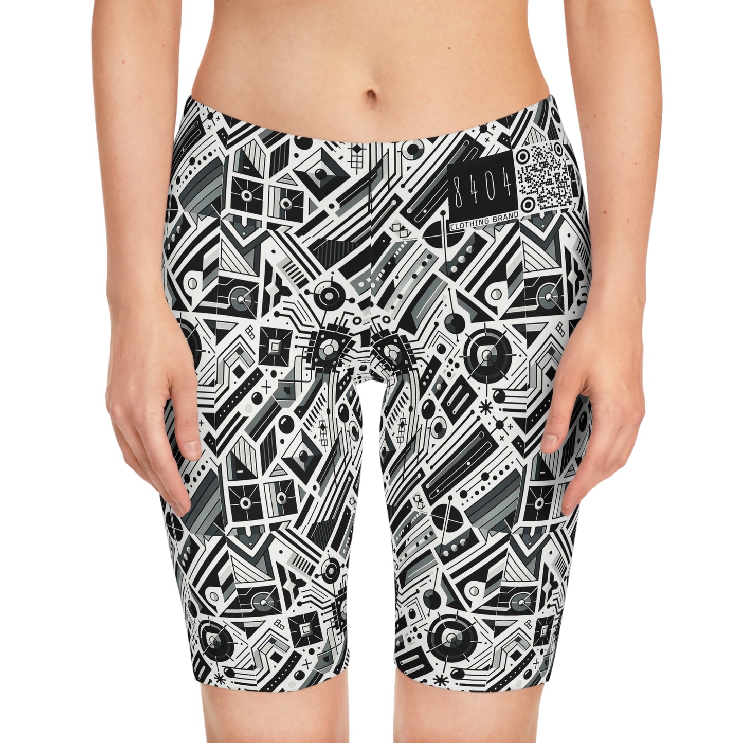 Digital Minimalism Minimalist Tech Women's Bike Shorts - 8404 Design-62