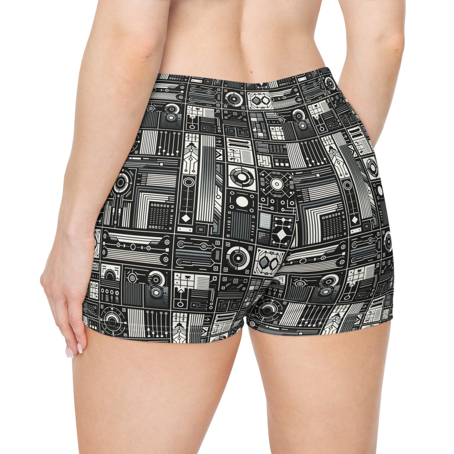 Digital Minimalism Minimalist Tech Women's Shorts - 8404 Design-62