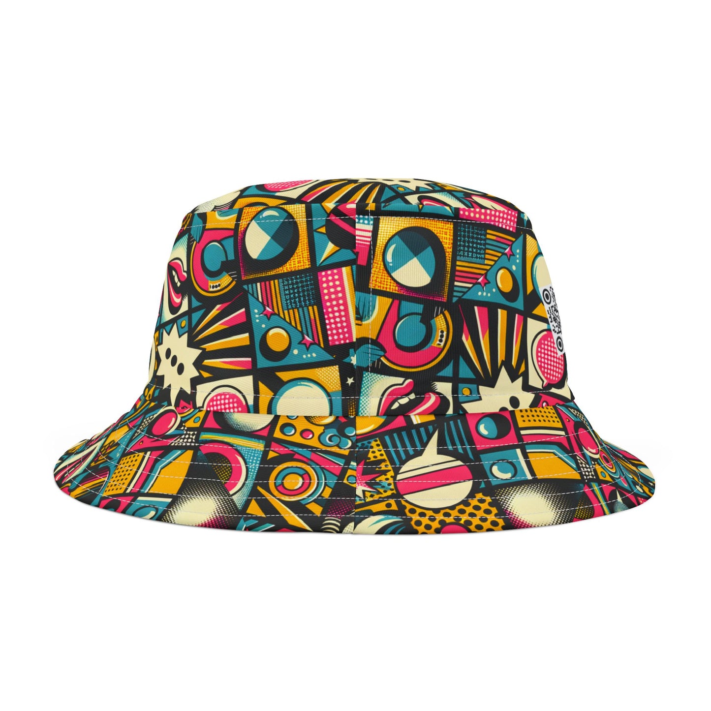 Neon Pop Art Revival Pop Culture Retro Bucket Hat - 8404 Design-46