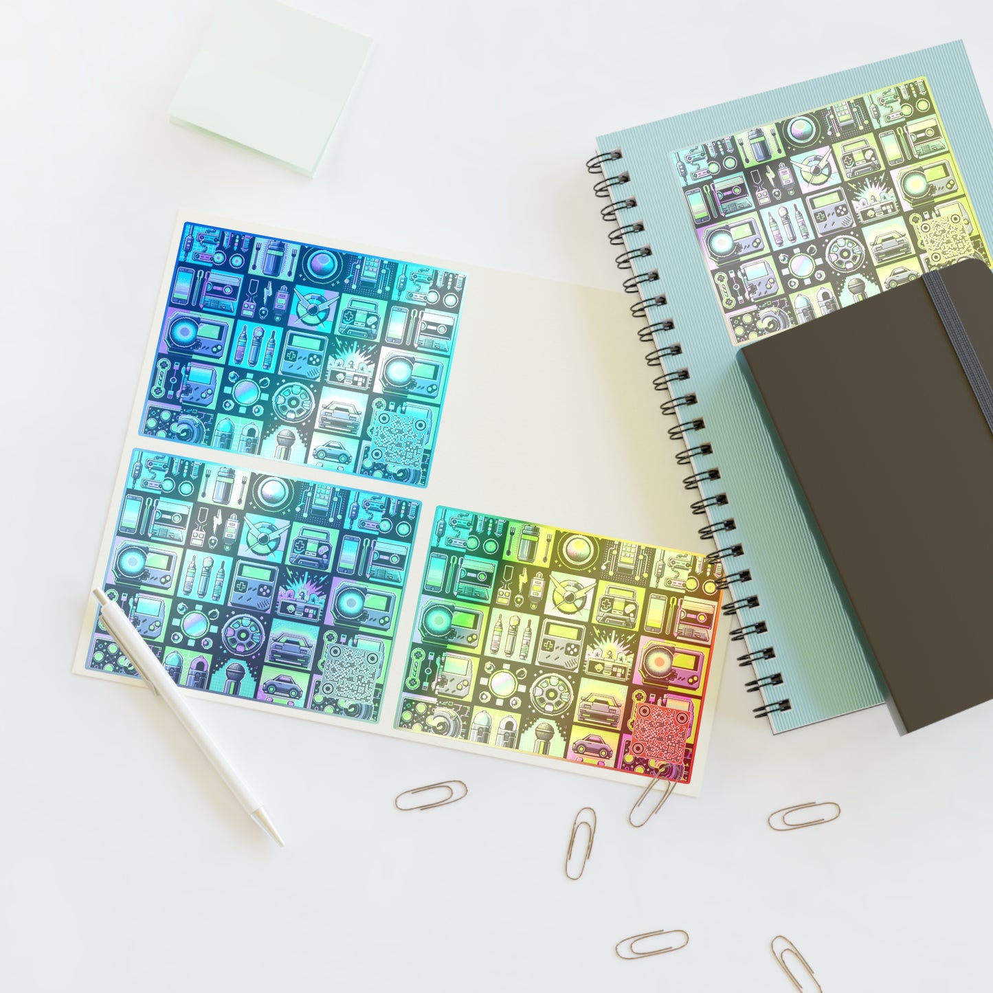 Retro Tech Graphics Tech-Inspired Nostalgia Sticker Sheets - 8404 Design-55