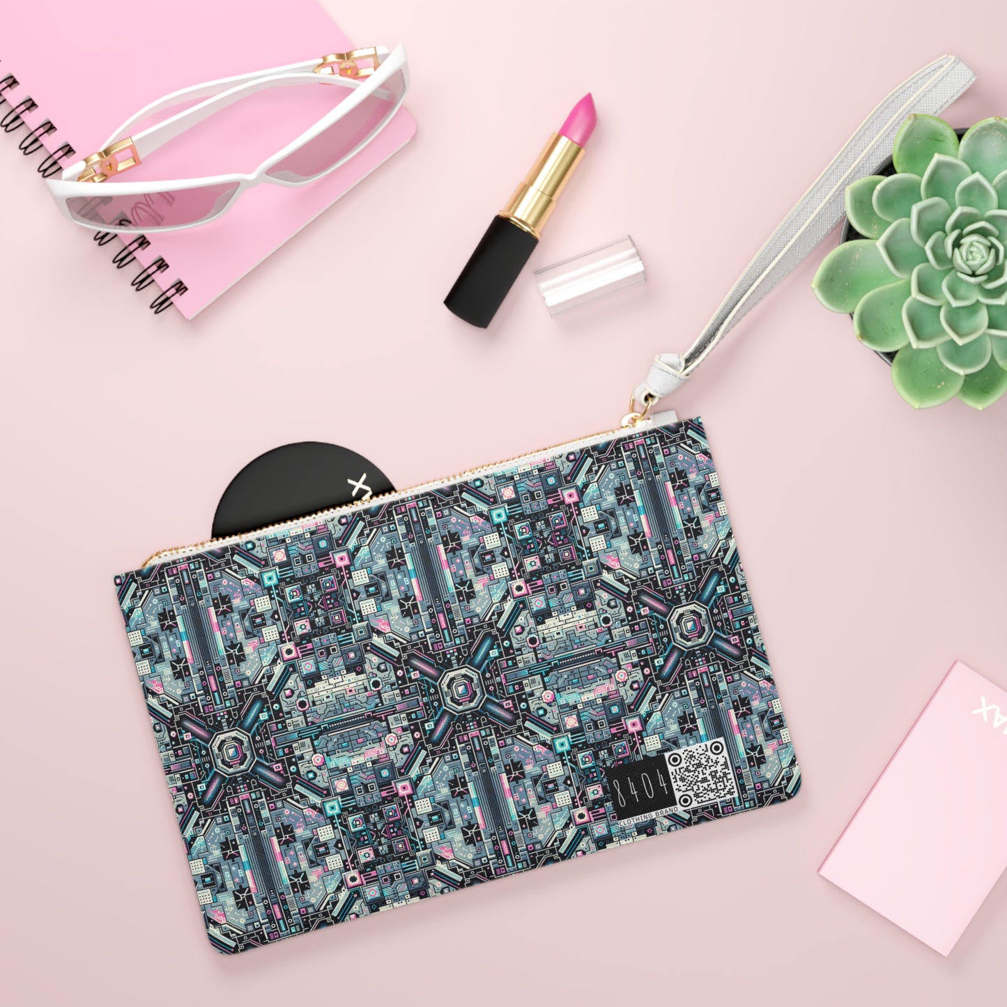 Digital Renaissance Tech-Forward Maximalism Clutch Bag - 8404 Design-44