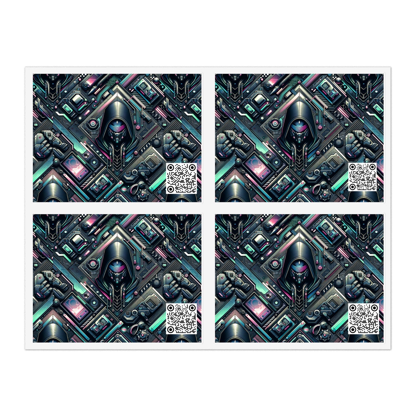 Tech-Inspired Graphics Tech-Forward Streetwear Sticker Sheets - 8404 Design-55