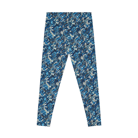 Tech Urban Camo Tech-Forward Streetwear With a Futuristic Military Edge Stretch Leggings - 8404 Design-39