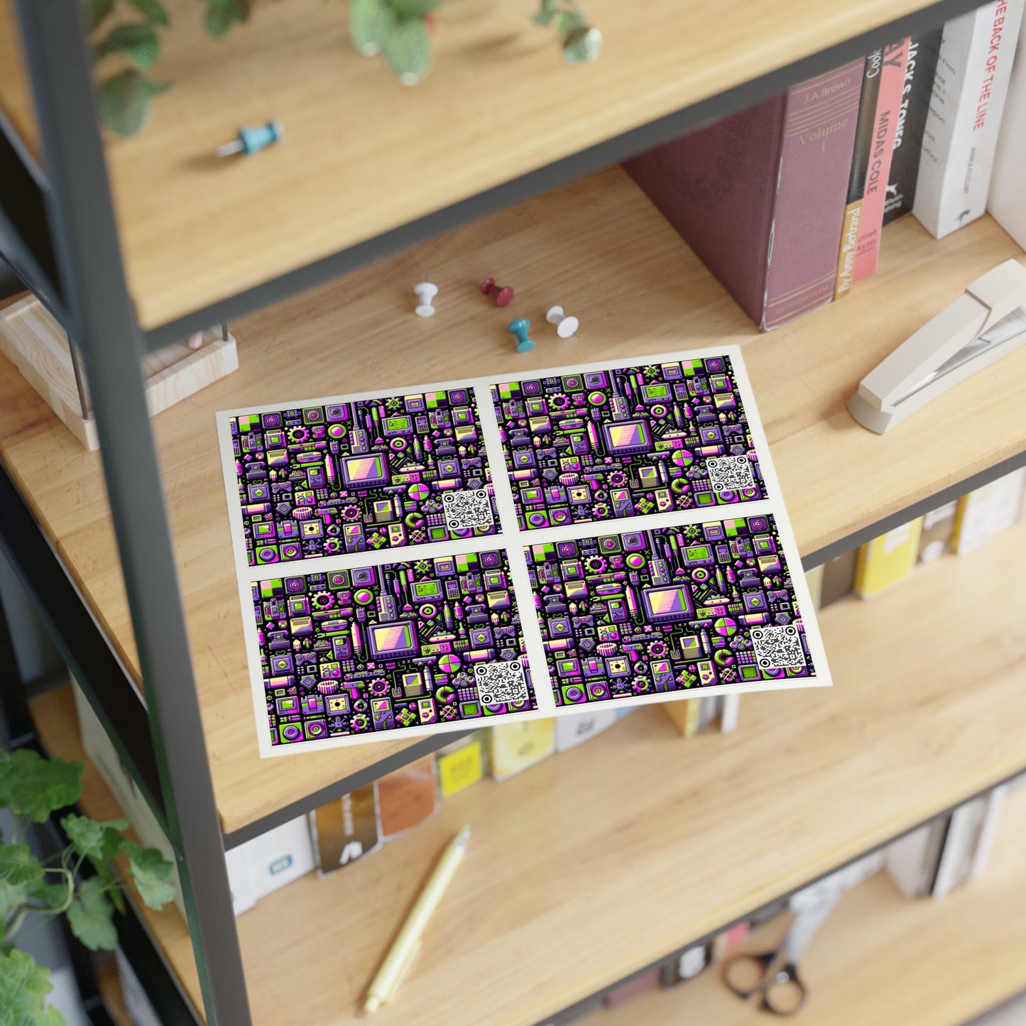 Digital Nostalgia Remix Modern Vintage Fusion Sticker Sheets - 8404 Design-67