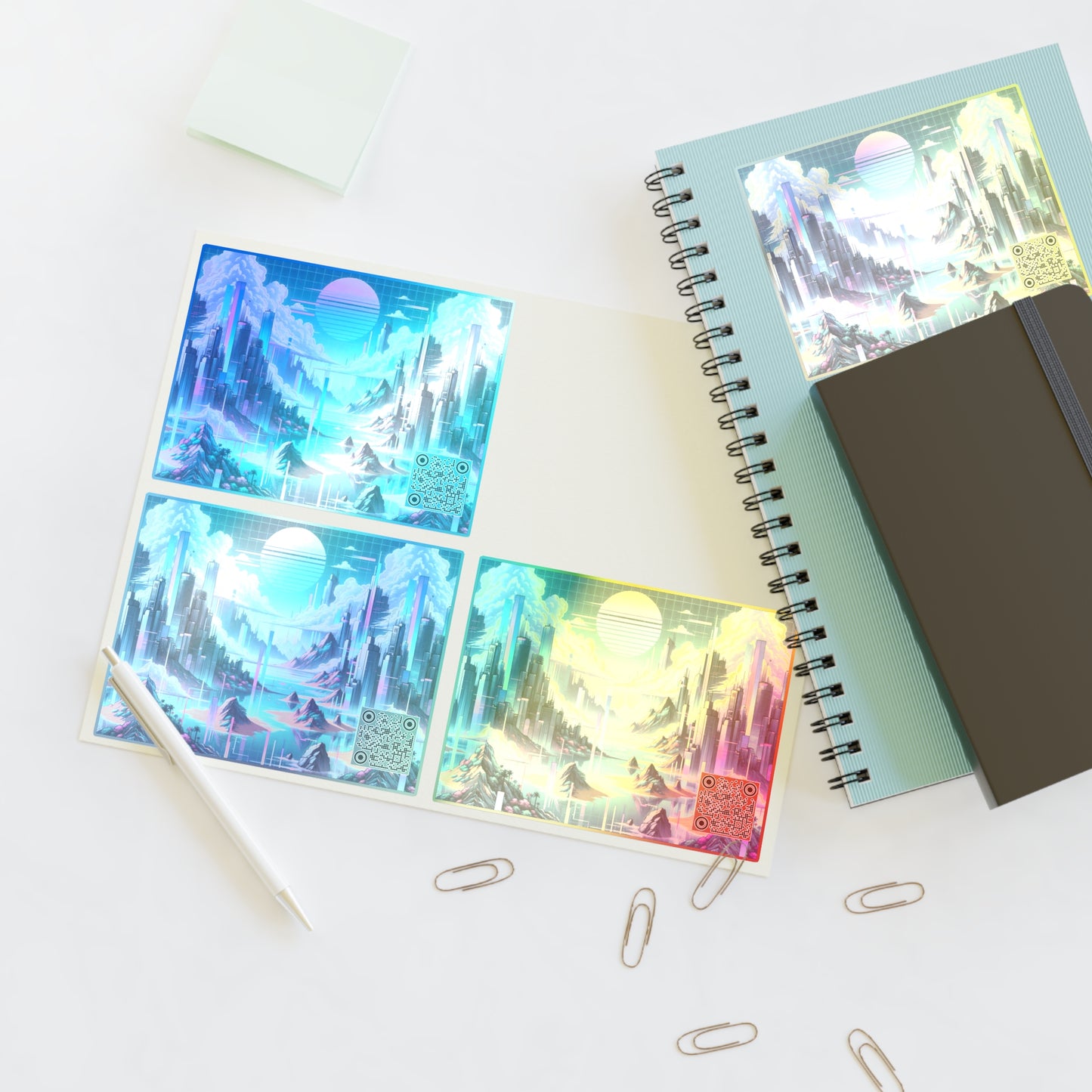 Digital Dreamscapes Digitally-Inspired Streetwear With a Dreamy, Surreal Twist Sticker Sheets - 8404 Design-53