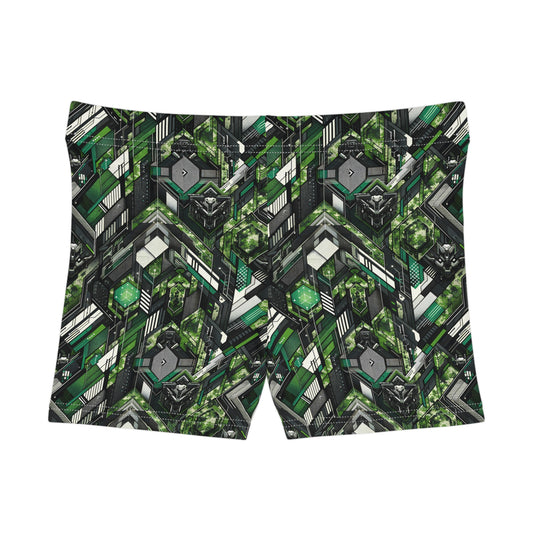 Tech Camo Fusion Tech-Forward Streetwear With a Futuristic Edge Women's Shorts - 8404 Design-58