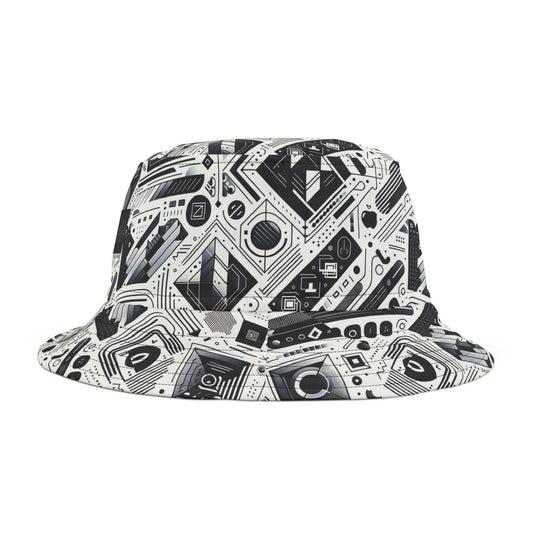 Tech Minimalism Minimalist Tech Bucket Hat - 8404 Design-72