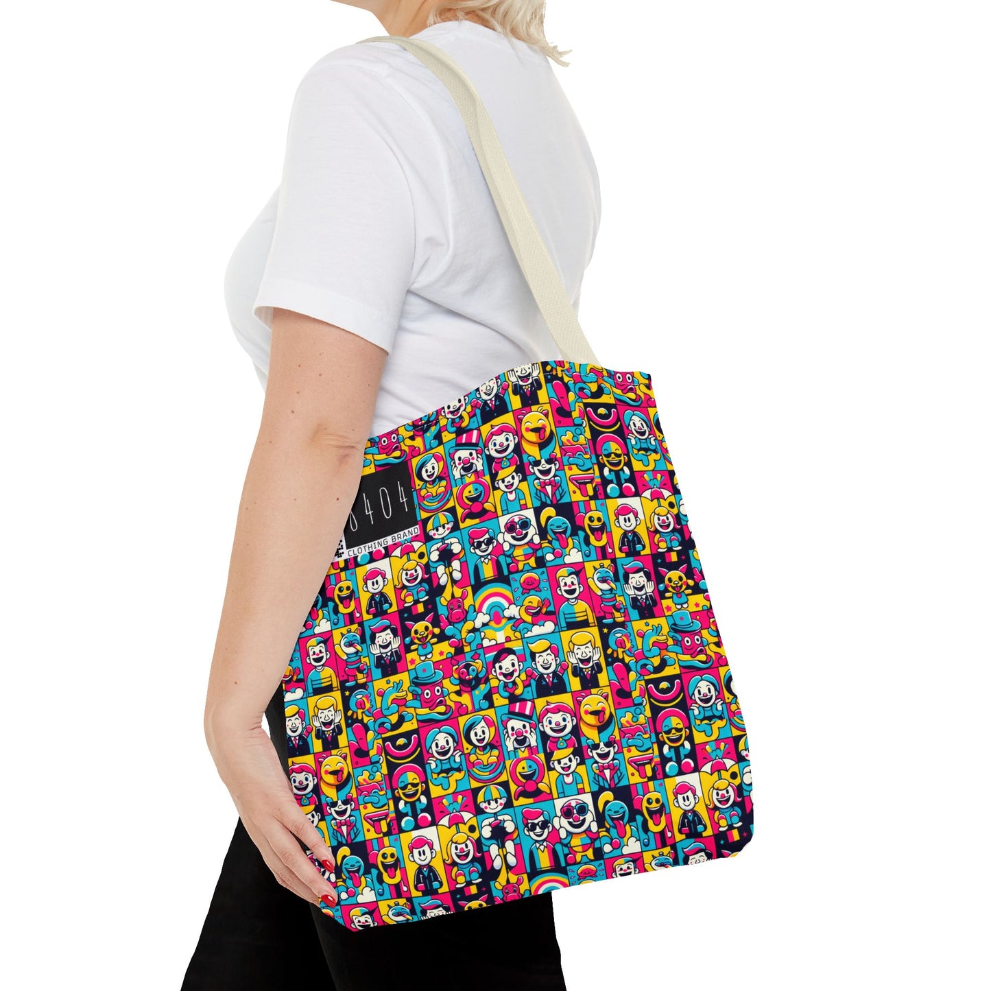 Neon Pop Playful Pop Culture Mashup Tote Bag - 8404 Design-60
