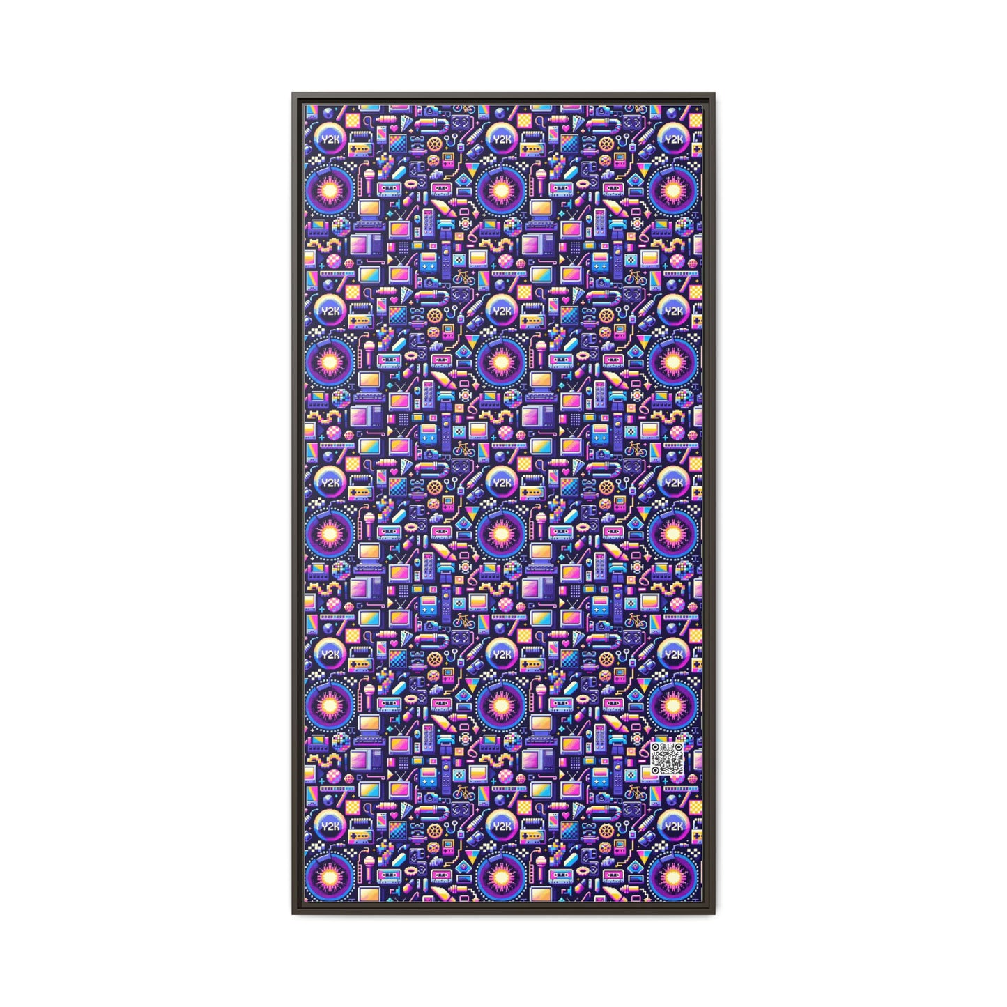 Digital Nostalgia Modern Retro Fusion Matte Canvas, Framed (multi-Color) - 8404 Design-64 B