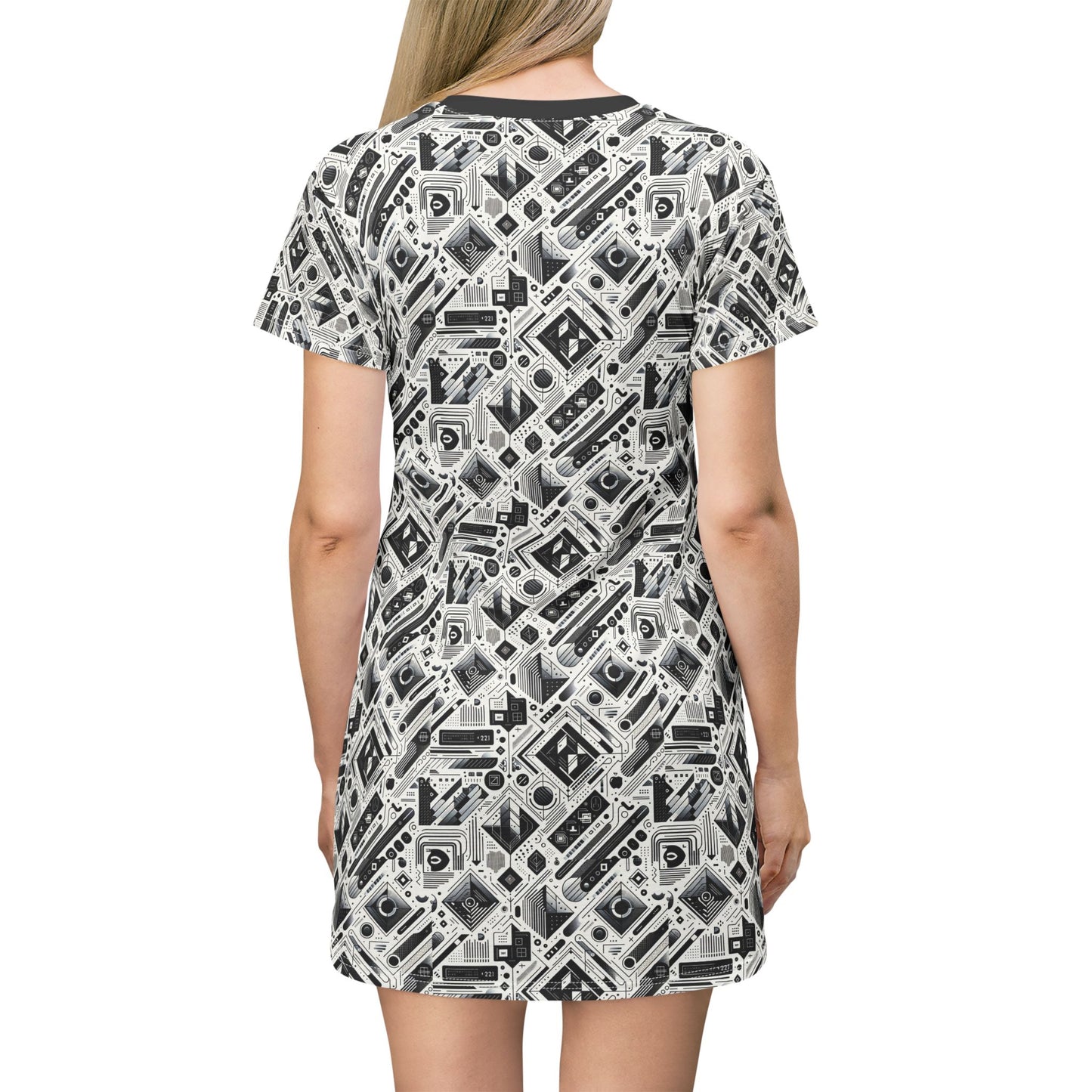Tech Minimalism Minimalist Tech T-Shirt Dress - 8404 Design-72