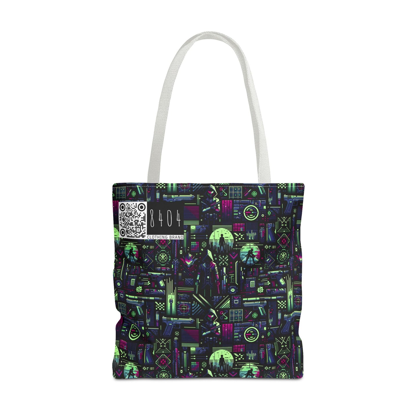 Tech Noir Futuristic Cyberpunk Tote Bag - 8404 Design-63