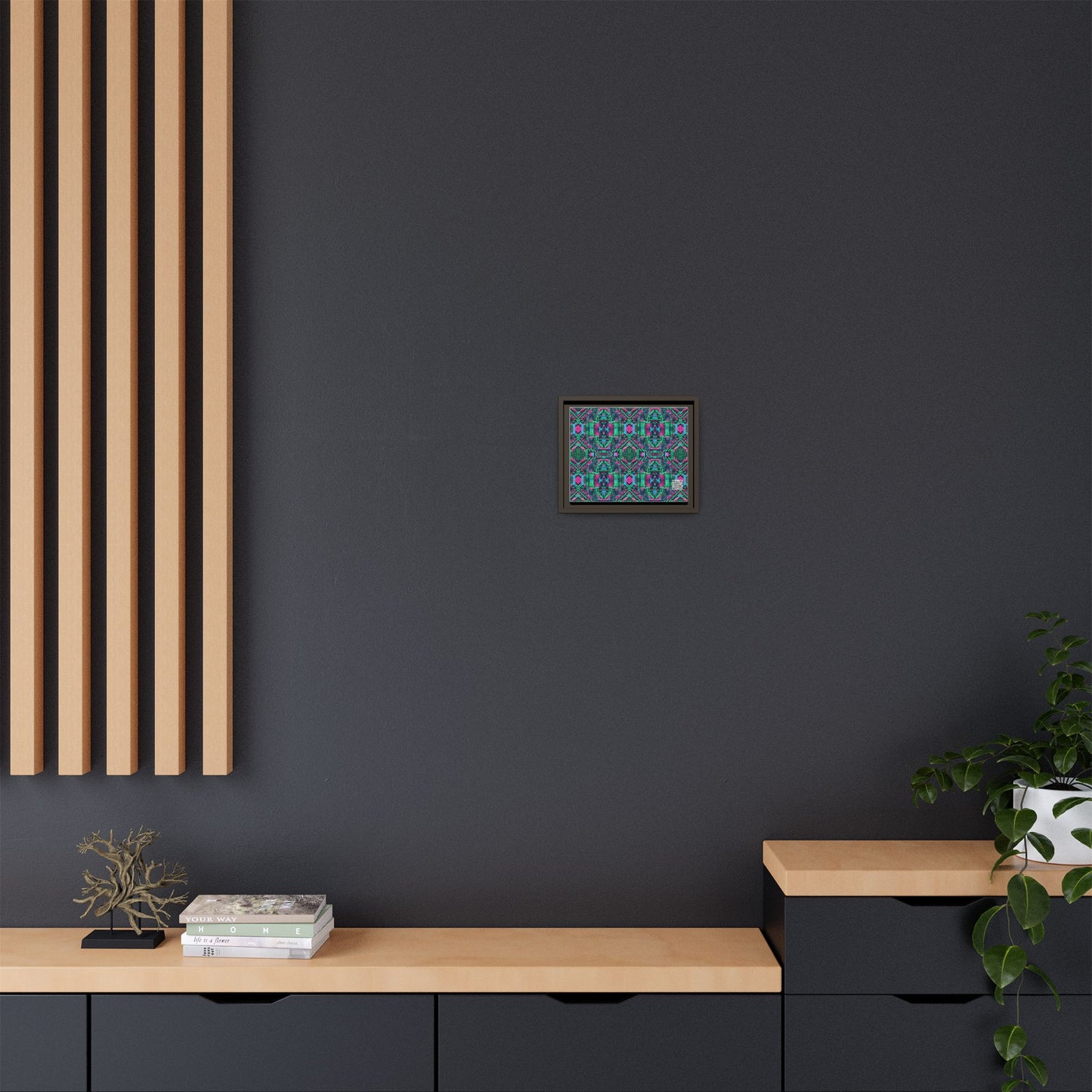 Digital Glitch Vibes Tech-Inspired Streetwear Matte Canvas, Framed (multi-Color) - 8404 Design-71 B