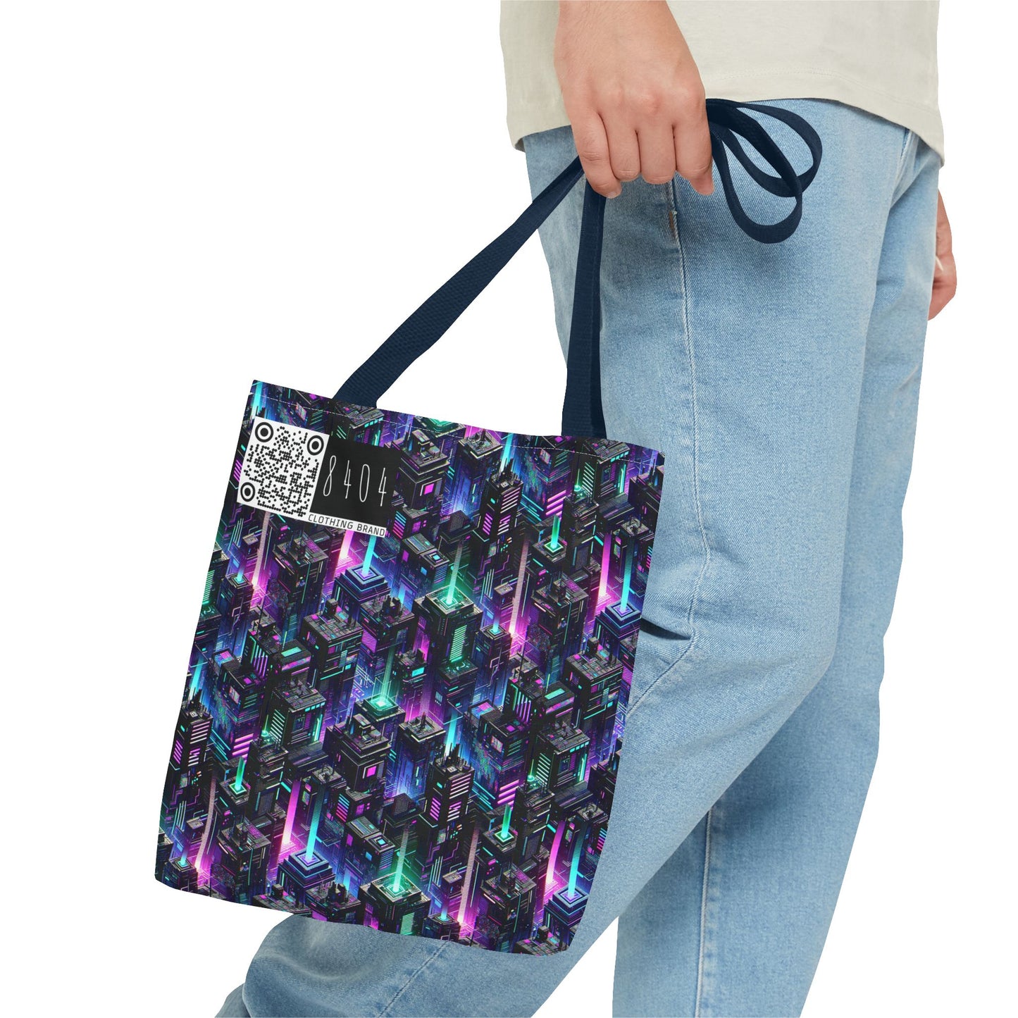 Tech Noir Graphics Futuristic Tech Aesthetics Tote Bag - 8404 Design-55