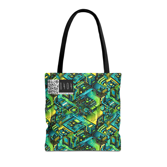 Tech-Infused Neon Tech-Forward Streetwear Tote Bag - 8404 Design-38