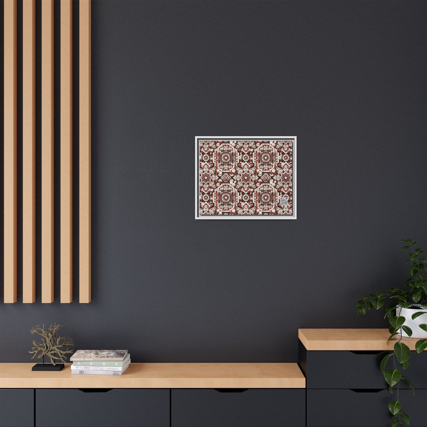 Neo Jomon Sculptural Aesthetics Artisanal Streetwear Matte Canvas, Framed (multi-Color) - 8404 Design-55 A