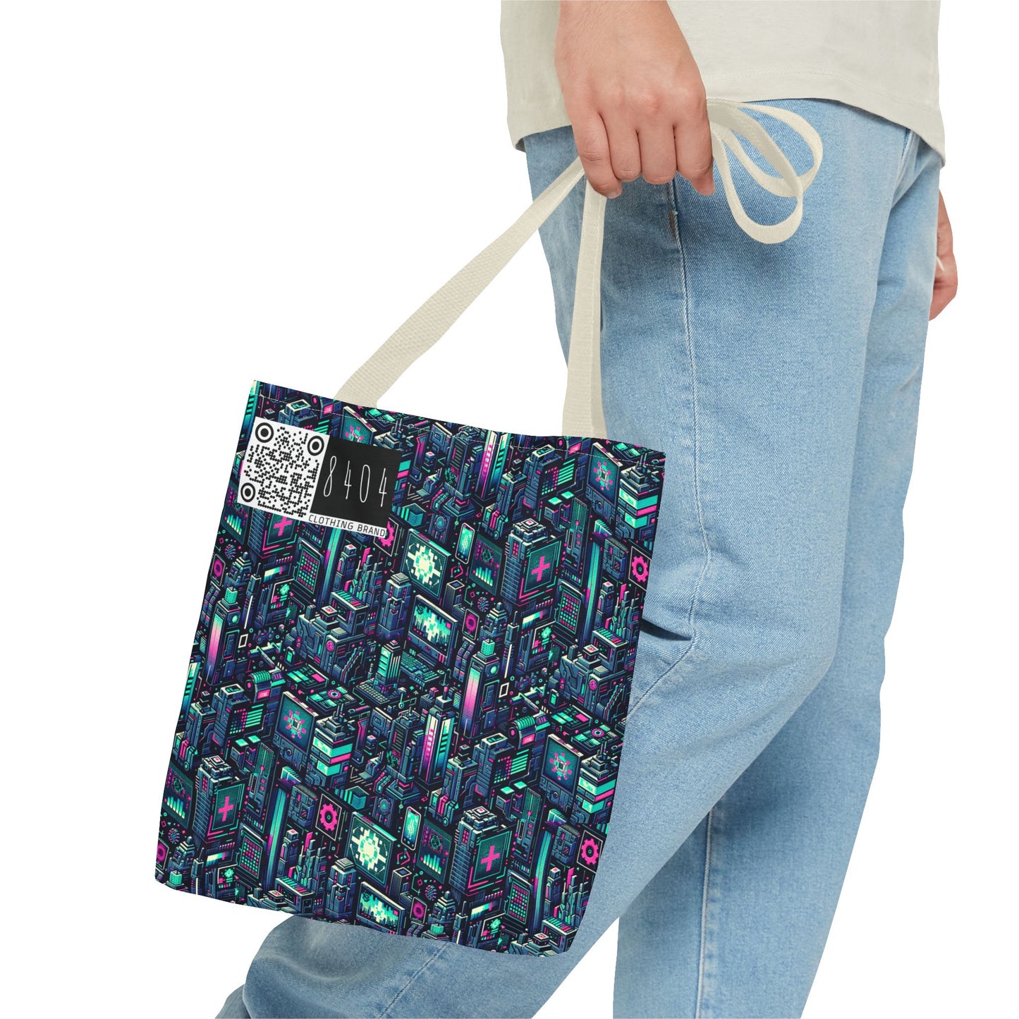 Digital Rebellion Tech-Inspired Streetwear Tote Bag - 8404 Design-58