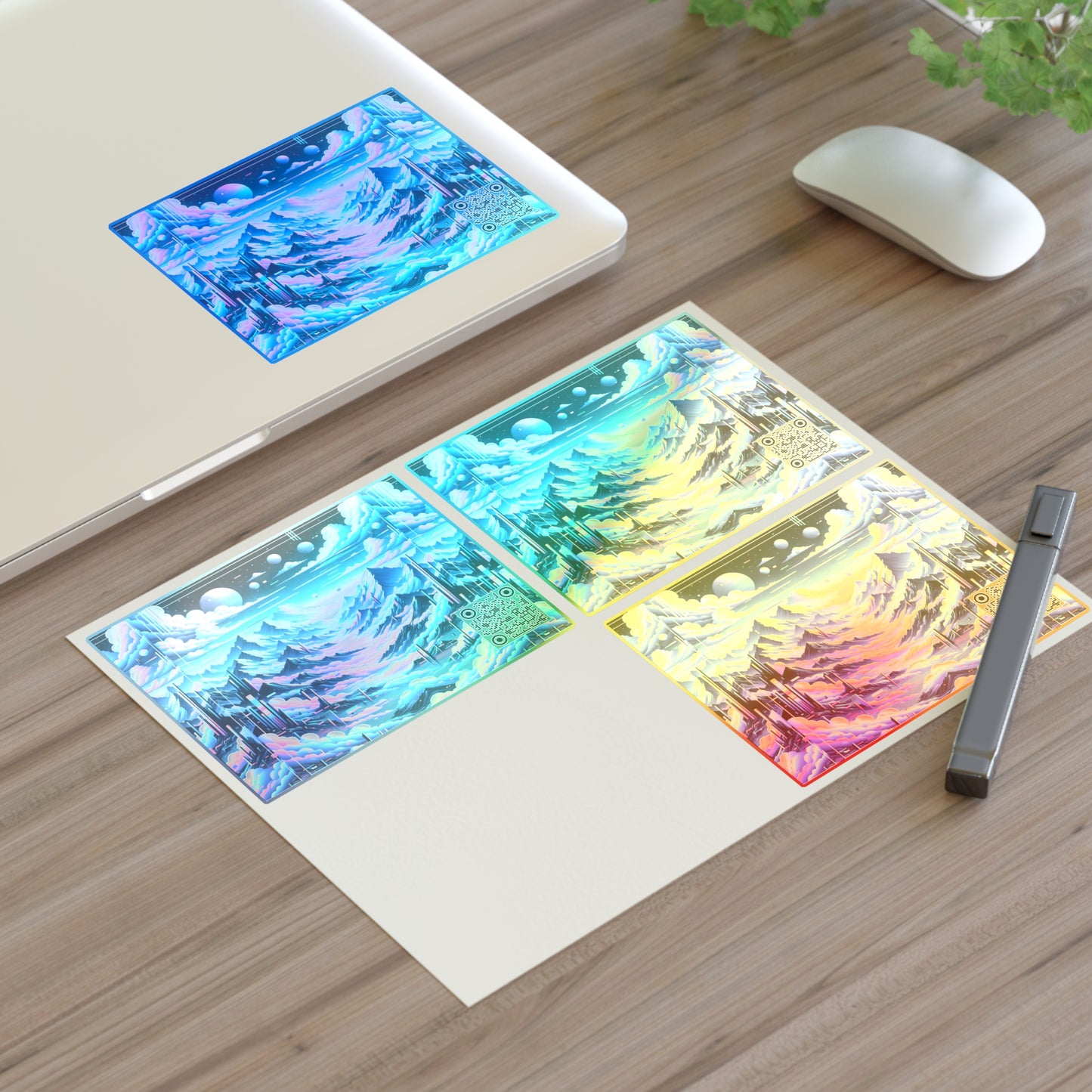 Digital Dreamscapes Digitally-Inspired Streetwear With a Dreamy, Surreal Twist Sticker Sheets - 8404 Design-69