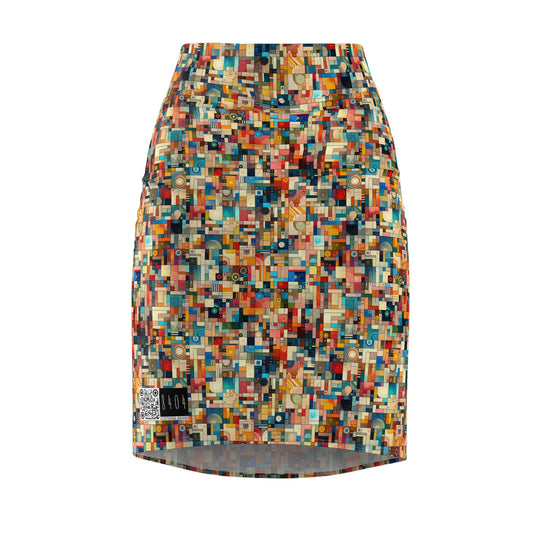 Digital Artistic Expression Artistic Streetwear Women's Pencil Skirt - 8404 Design-46