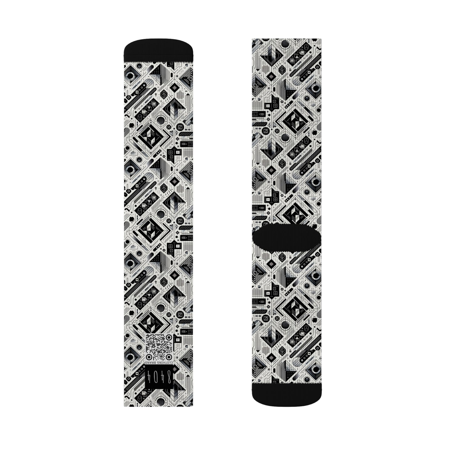 Tech Minimalism Minimalist Tech Sublimation Socks - 8404 Design-72