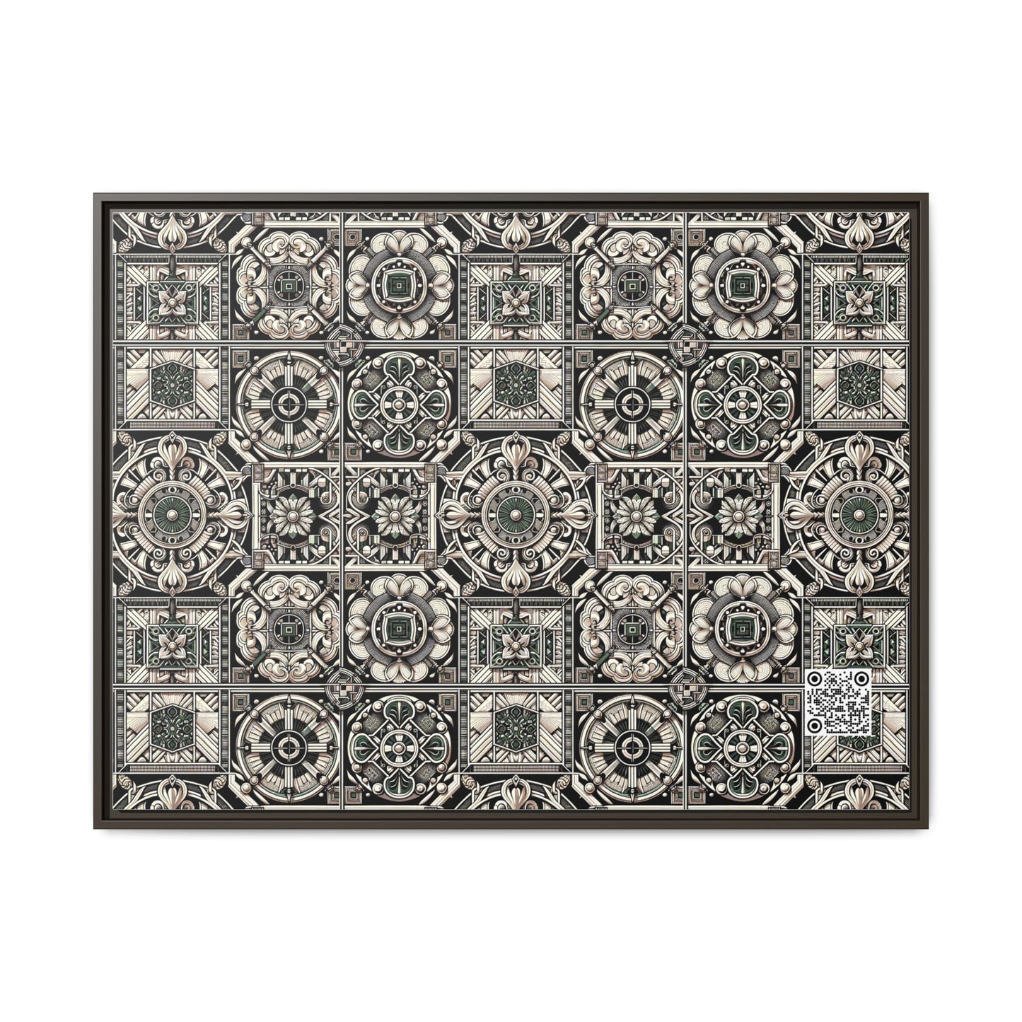 Cyber Garden Party Tech Garden Extravaganza Matte Canvas, Framed (multi-Color) - 8404 Design-45 A