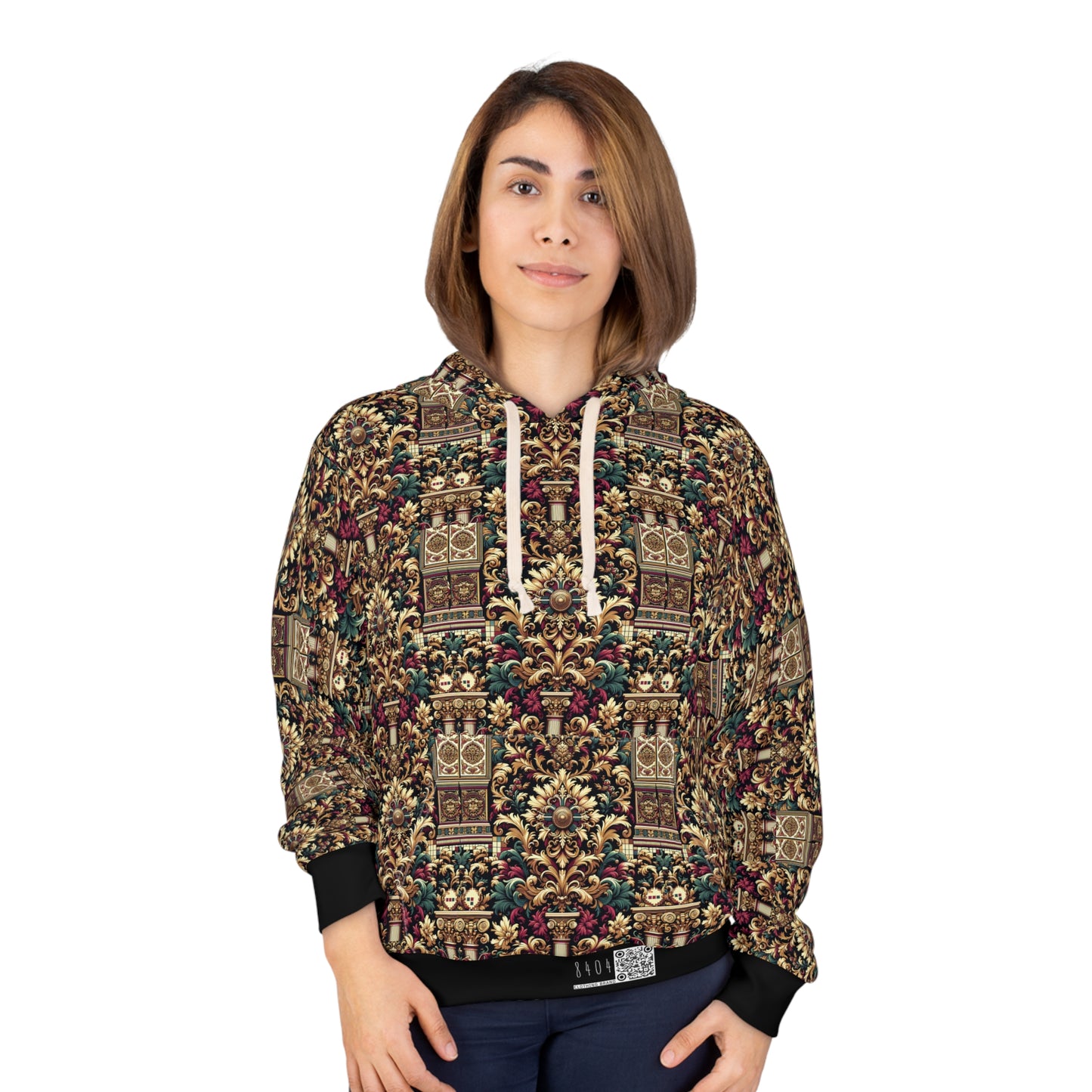 Digital Renaissance Modern Baroque Fusion Pullover Hoodie - 8404 Design-57
