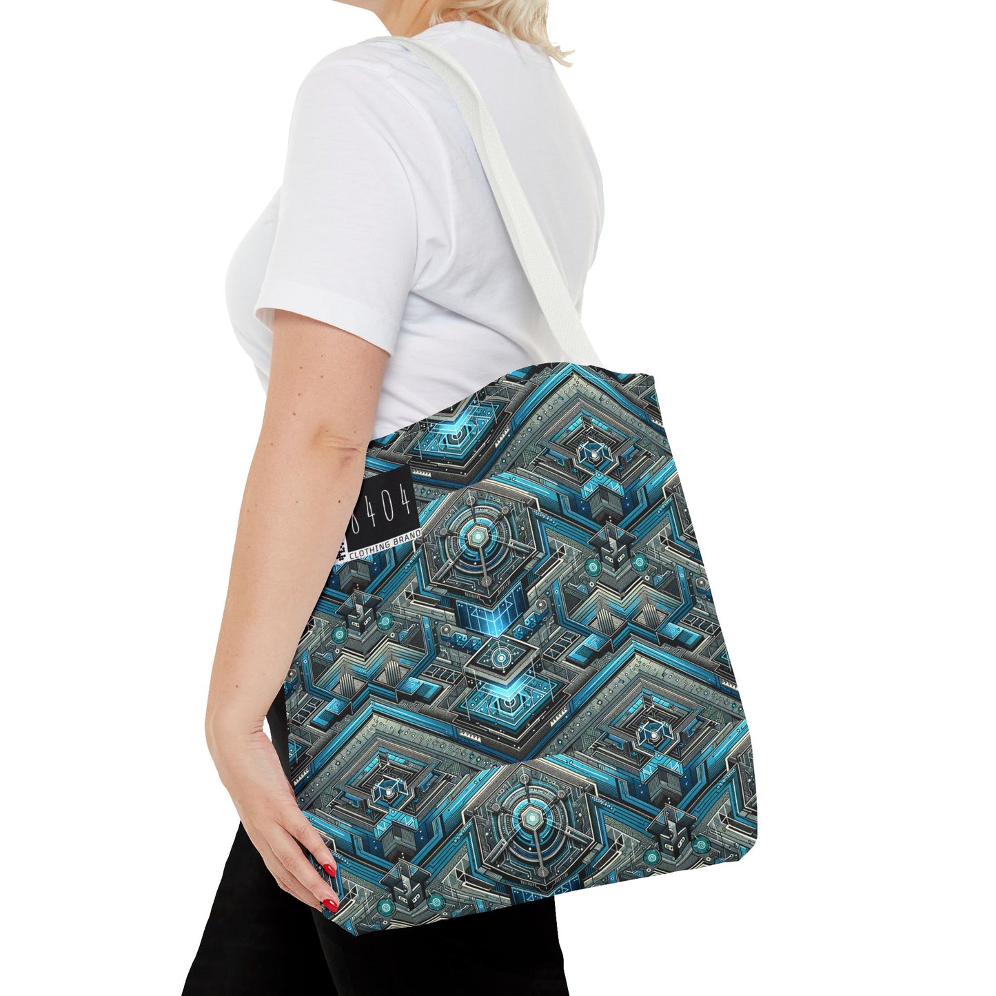 Tech-Infused Futurism Sleek Tech Edge Tote Bag - 8404 Design-49