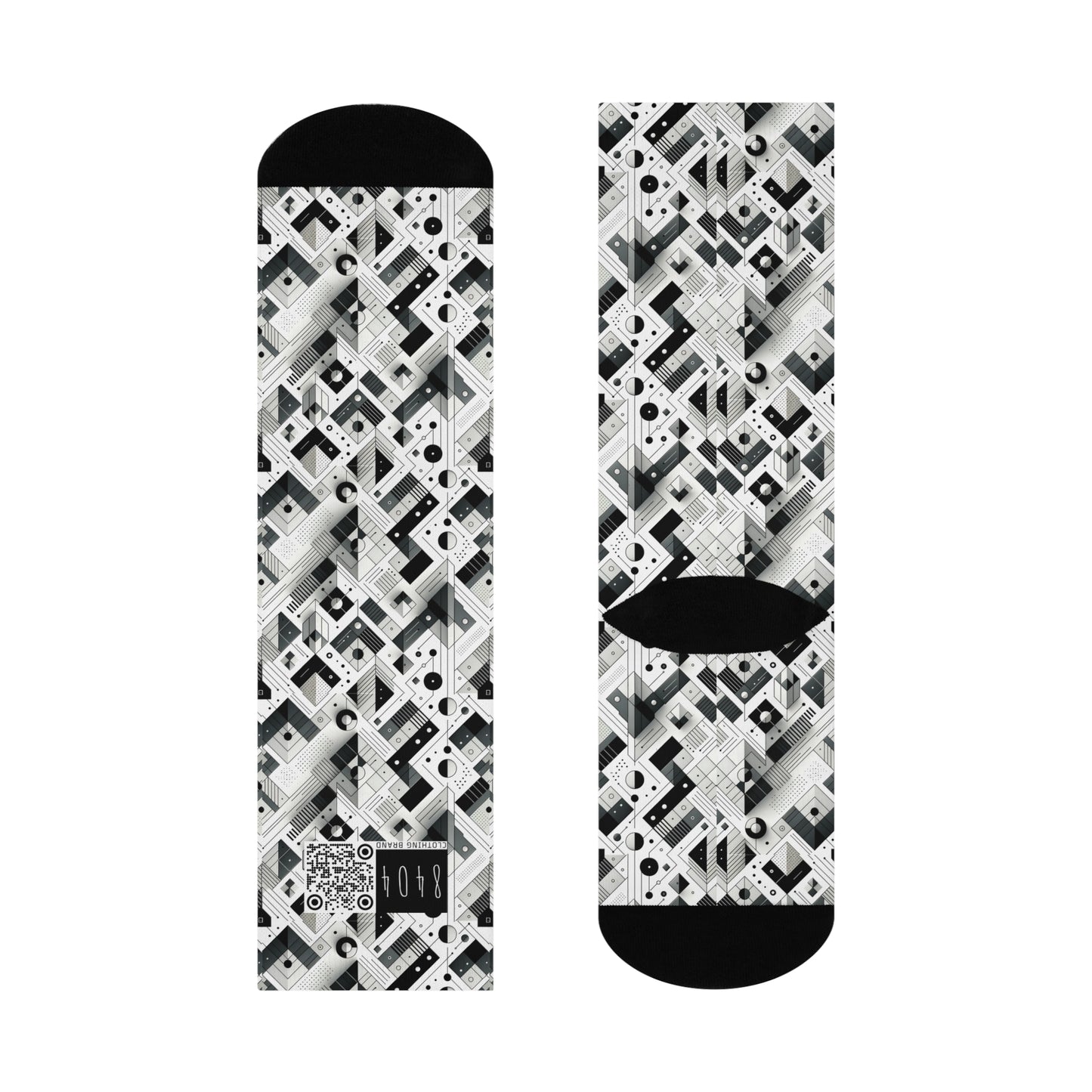 Digital Minimalism Minimalist Tech Cushioned Crew Socks - 8404 Design-69