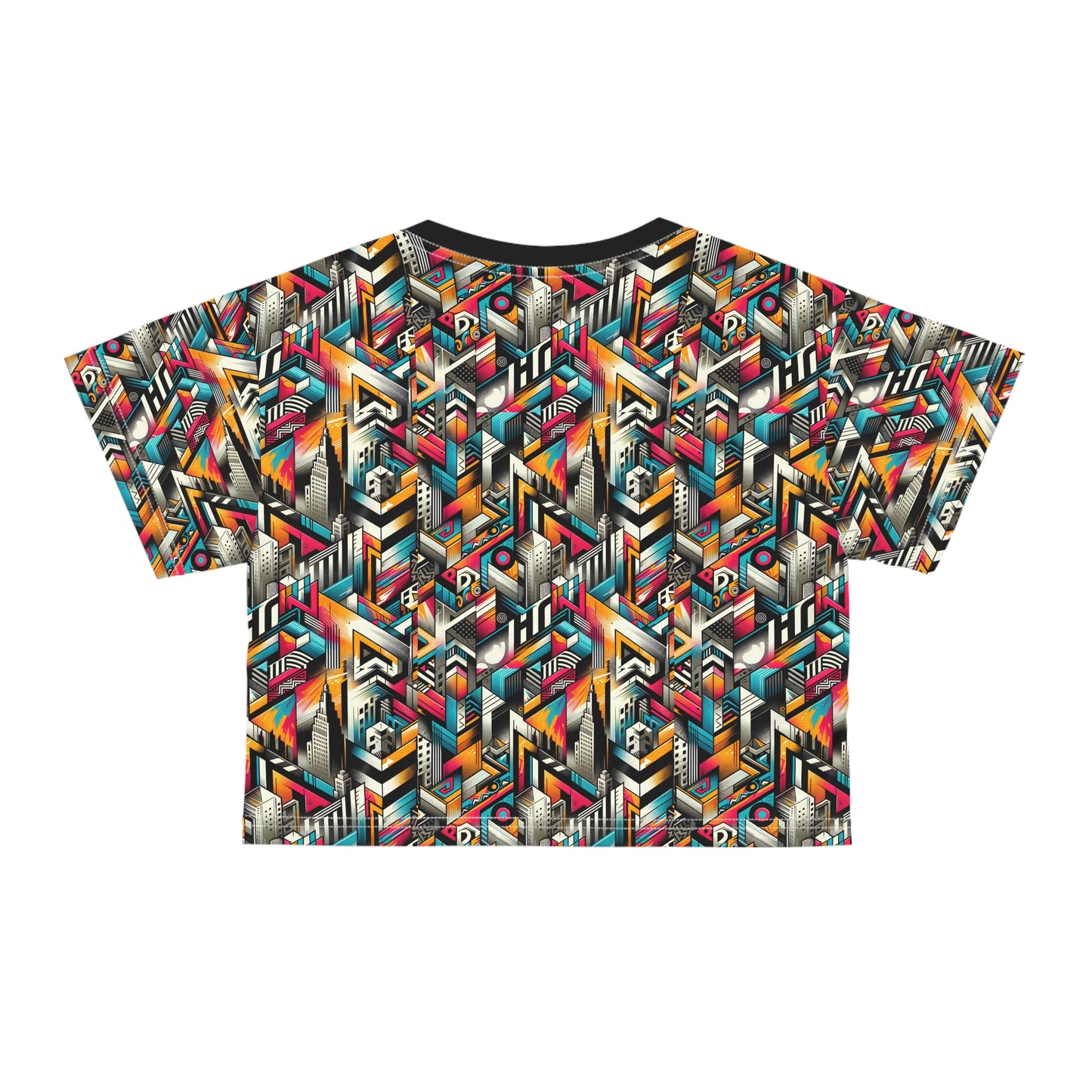 Graffiti Revival Urban Street Art Crop Tee - 8404 Design-62