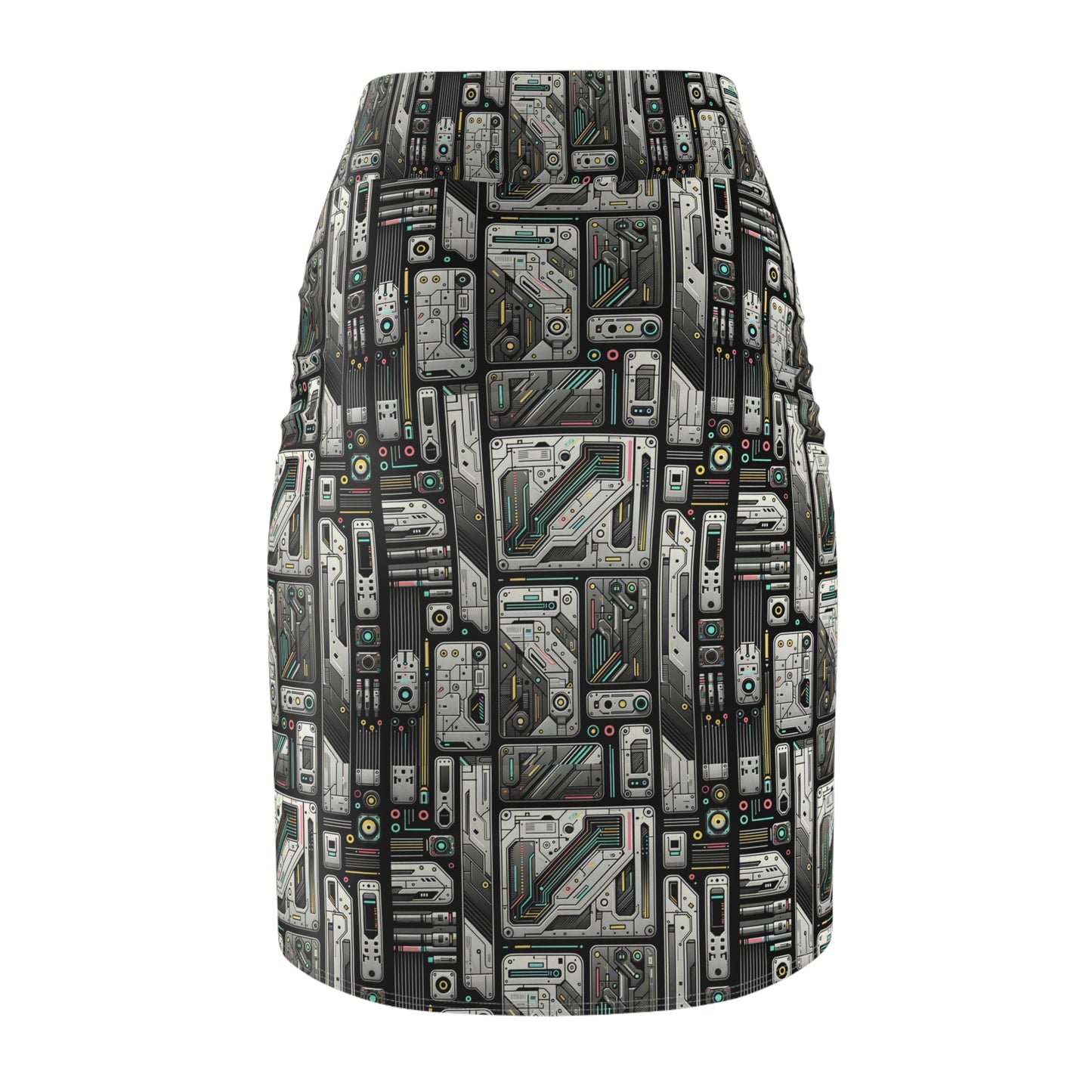 Tech Utility Gear Tech-Forward Minimalism Women's Pencil Skirt - 8404 Design-45