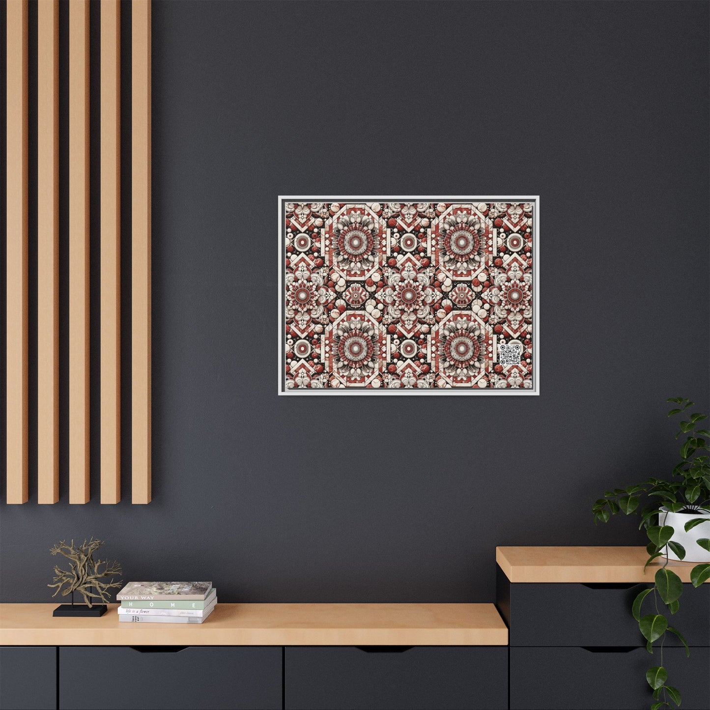 Neo Jomon Sculptural Aesthetics Artisanal Streetwear Matte Canvas, Framed (multi-Color) - 8404 Design-55 A