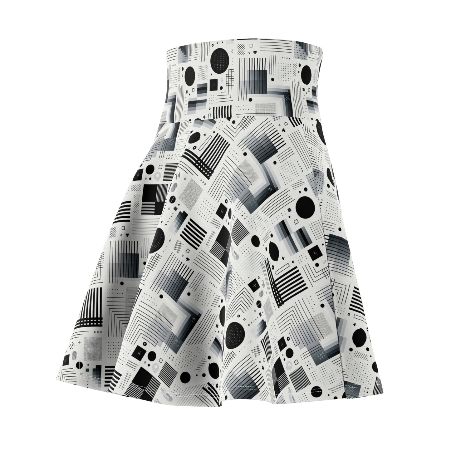 Digital Minimalism Minimalist Tech Women's Skater Skirt - 8404 Design-60