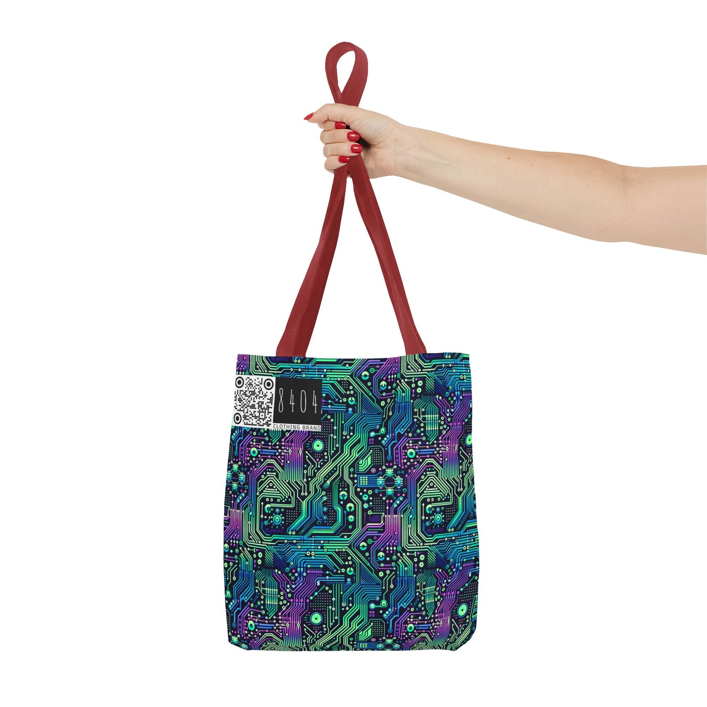 Tech-Infused Neon Tech-Forward Streetwear Tote Bag - 8404 Design-66