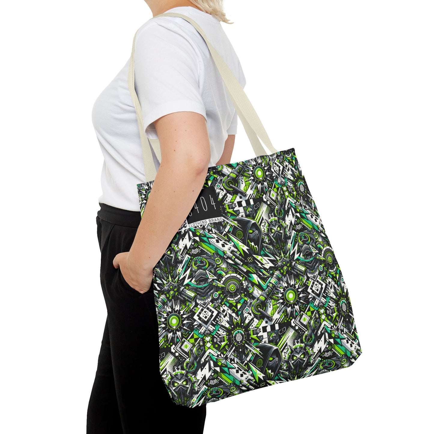 Graffiti Tech Fusion Bold Streetwear Fusion Tote Bag - 8404 Design-50