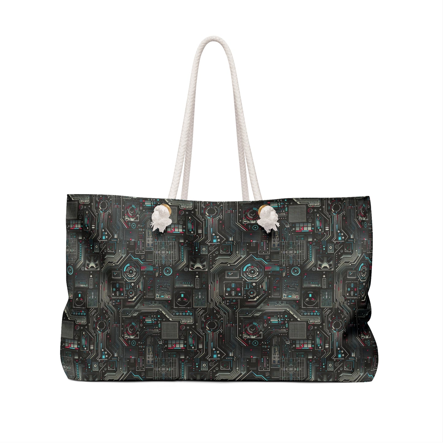 Tech Noir Aesthetics Sleek Tech Streetwear Weekender Bag - 8404 Design-52