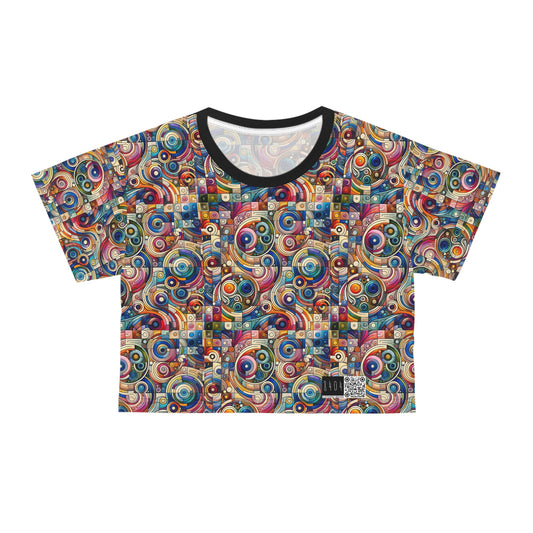 Digital Artistic Expression Artistic Streetwear Crop Tee - 8404 Design-49