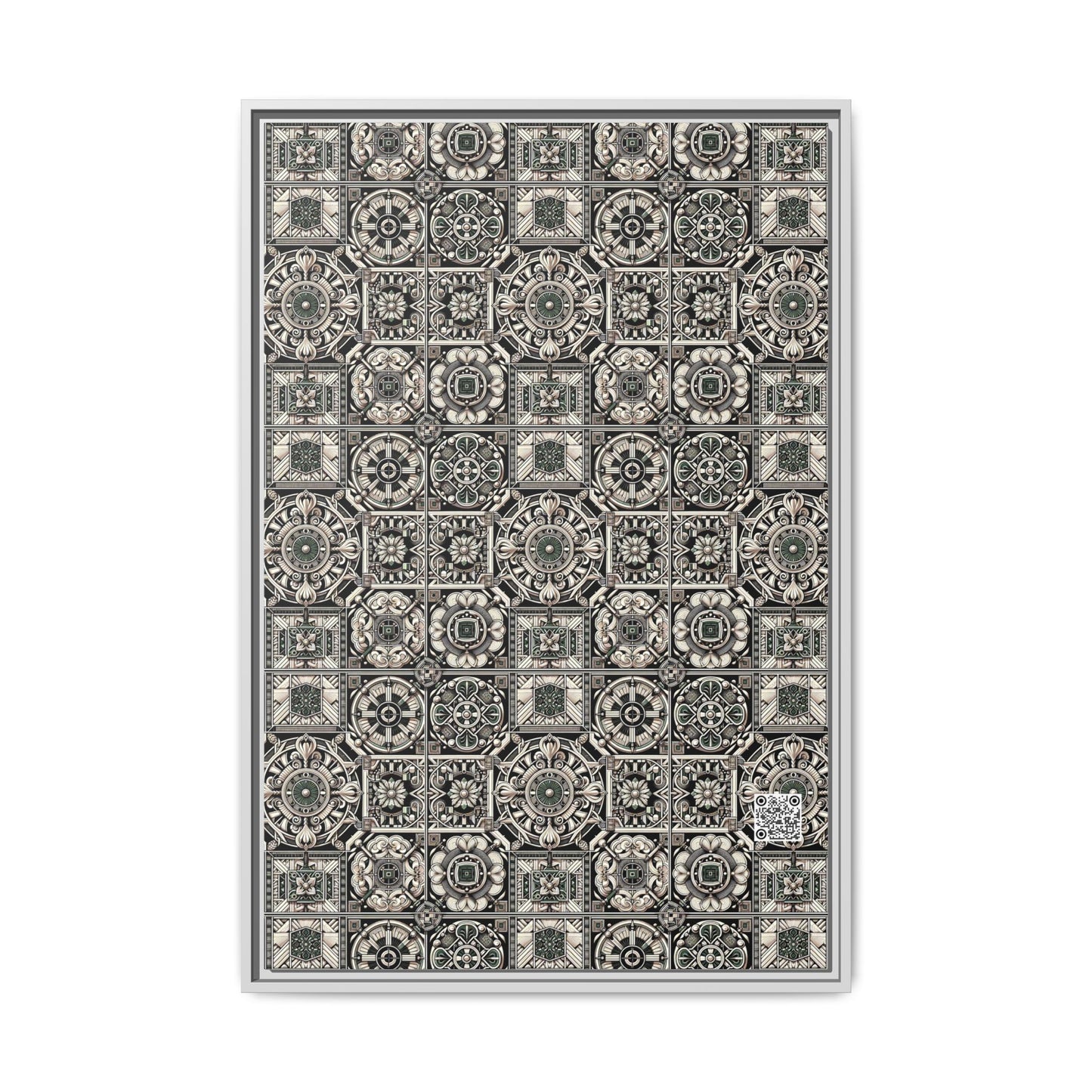 Cyber Garden Party Tech Garden Extravaganza Matte Canvas, Framed (multi-Color) - 8404 Design-45 A