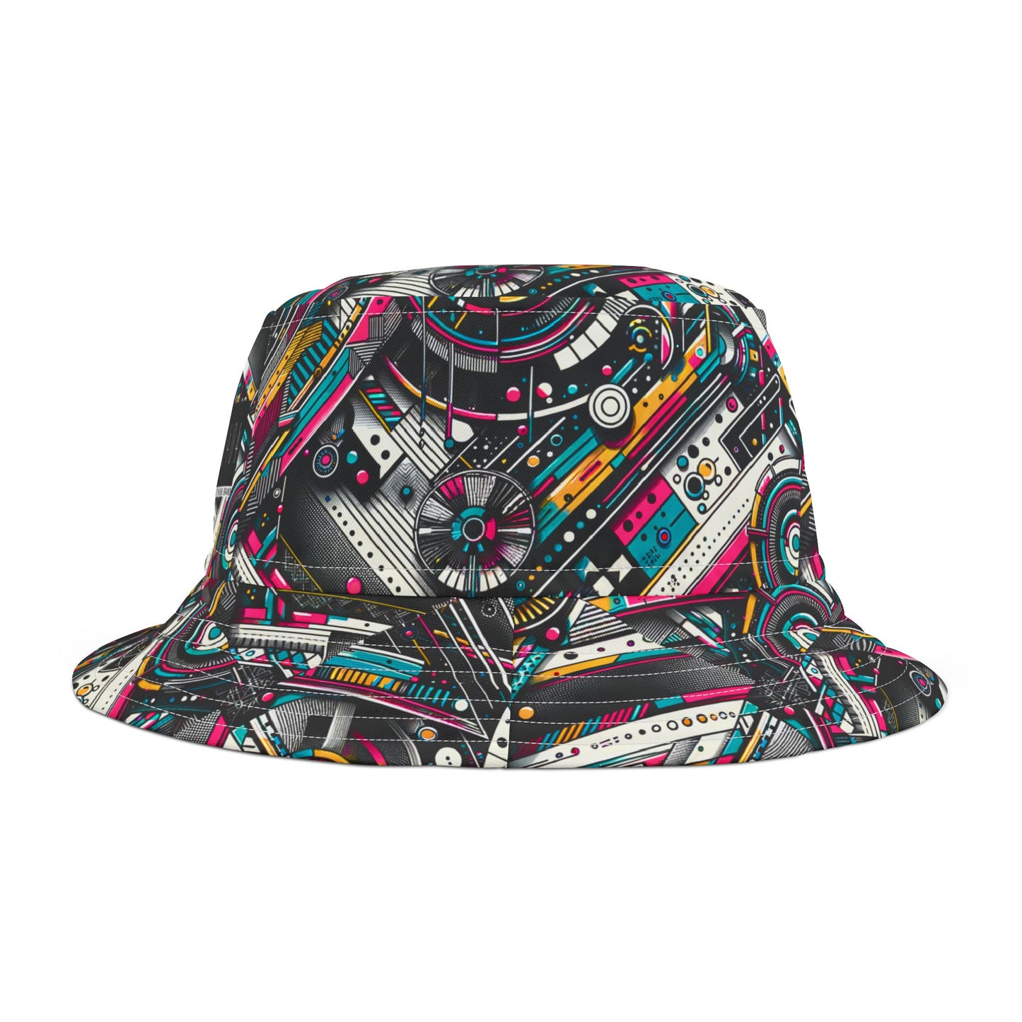 Tech-Forward Graphics Tech-Forward Streetwear Blending Human Creativity With Ai Innovation Bucket Hat - 8404 Design-52