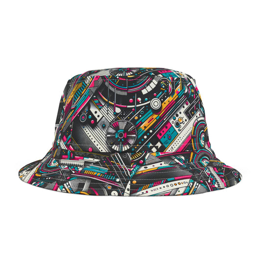 Tech-Forward Graphics Tech-Forward Streetwear Blending Human Creativity With Ai Innovation Bucket Hat - 8404 Design-52