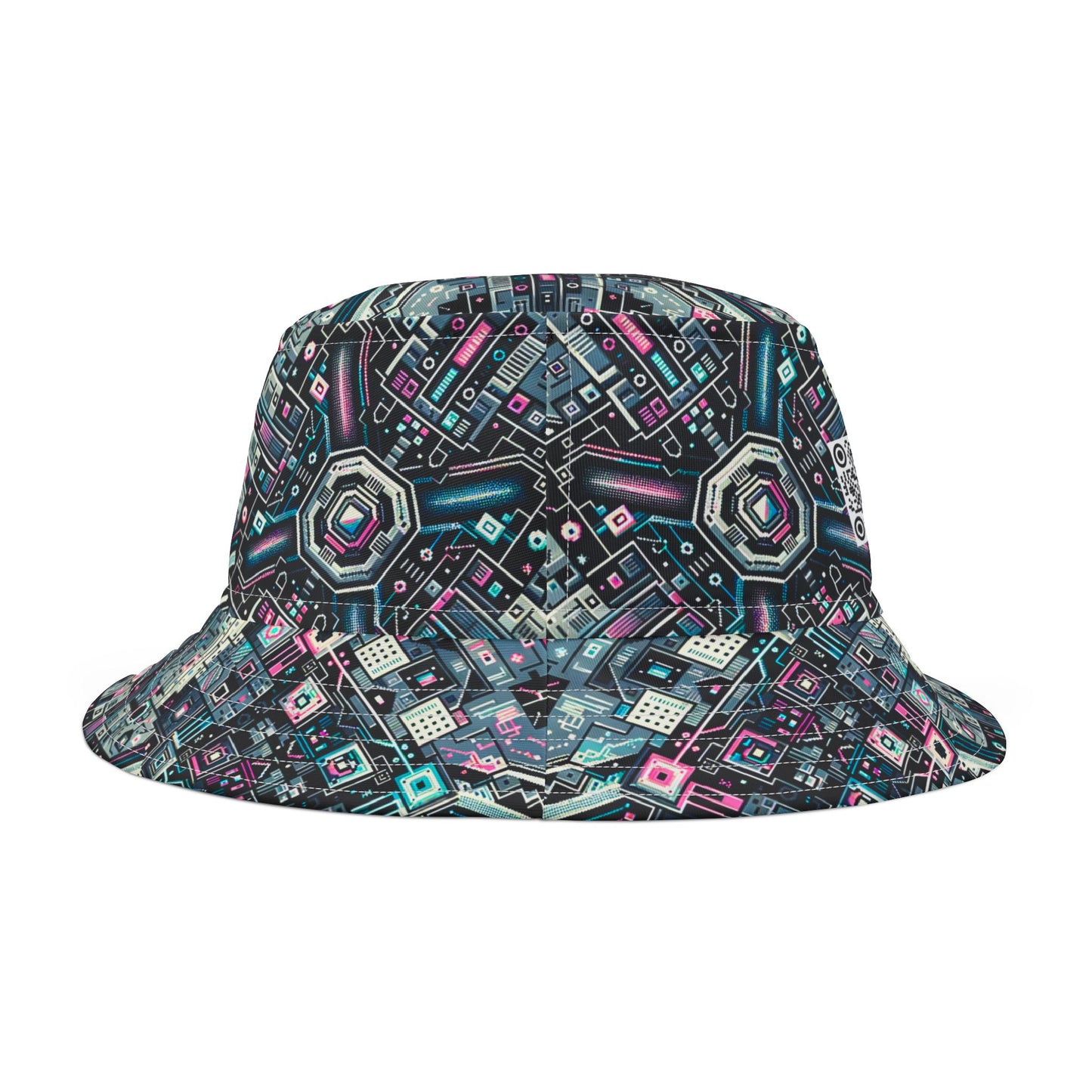 Digital Renaissance Tech-Forward Maximalism Bucket Hat - 8404 Design-44