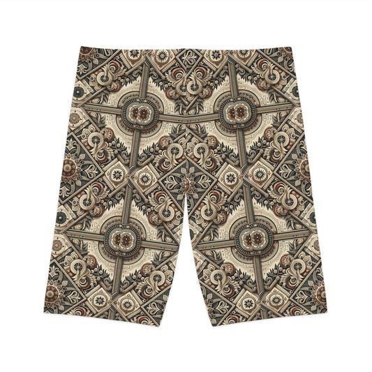 Graphic Workwear Capsule Artisanal Workwear Fusion Women's Bike Shorts - 8404 Design-61