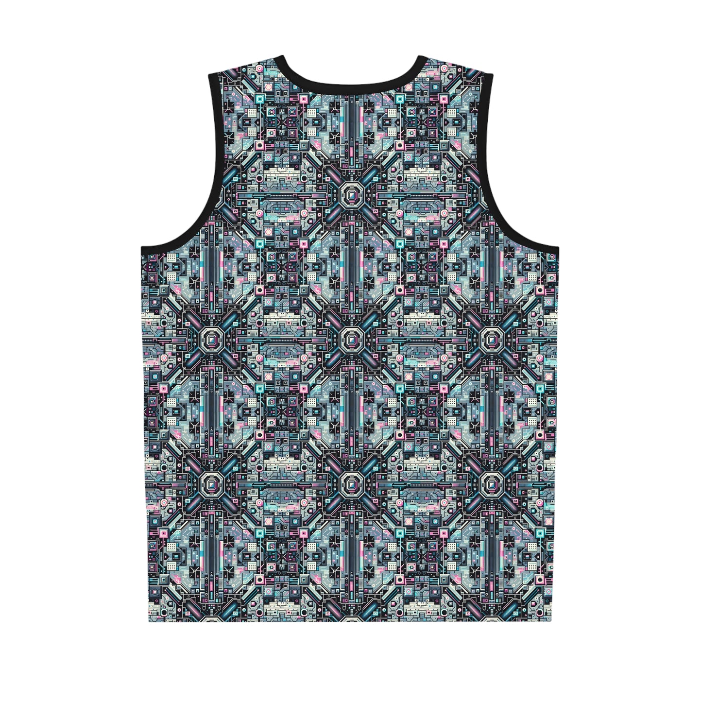 Digital Renaissance Tech-Forward Maximalism Basketball Jersey - 8404 Design-44
