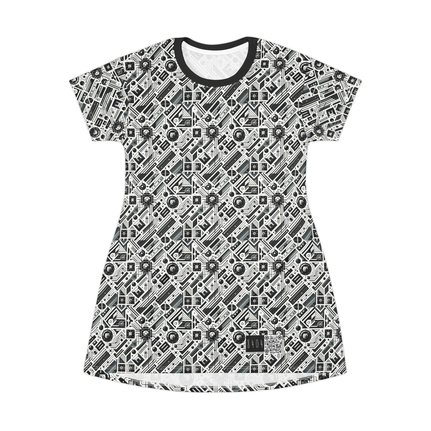 Digital Minimalism Minimalist Tech T-Shirt Dress - 8404 Design-62