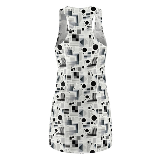 Digital Minimalism Minimalist Tech Women's Cut & Sew Racerback Dress - 8404 Design-60