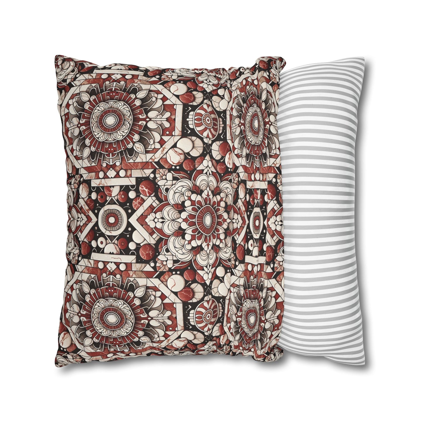 Neo Jomon Sculptural Aesthetics Artisanal Streetwear Spun Polyester Square Pillowcase - 8404 Design-55